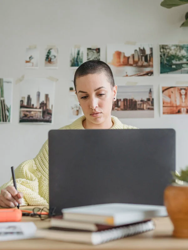 Women with laptop working on interior design projects