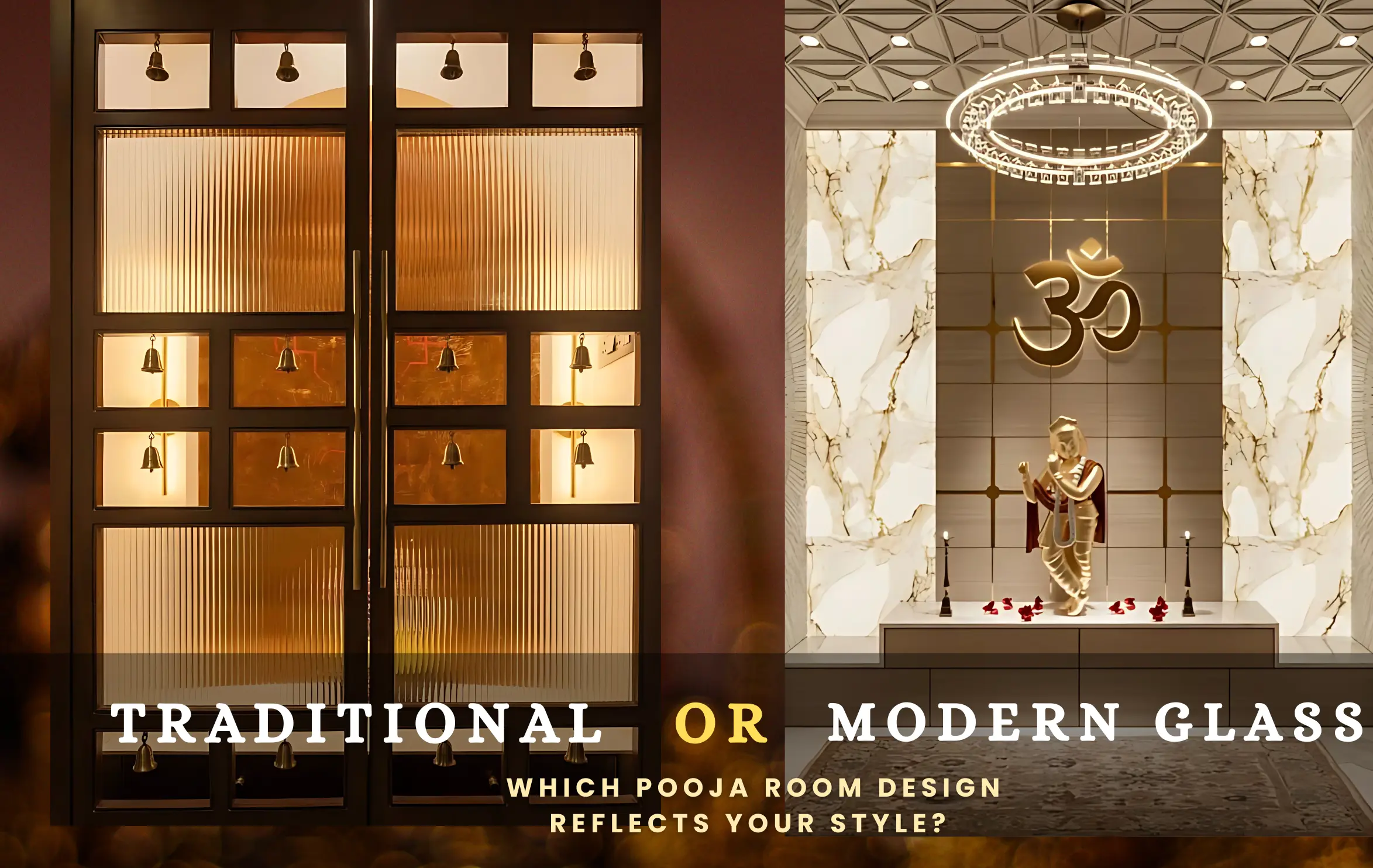Classic Wood vs Modern Glass: Which Pooja Room Design Suits You More
