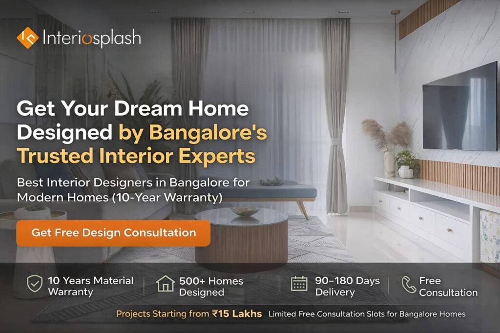Best Interior Designers in Bangalore | Interiosplash Home Interiors
