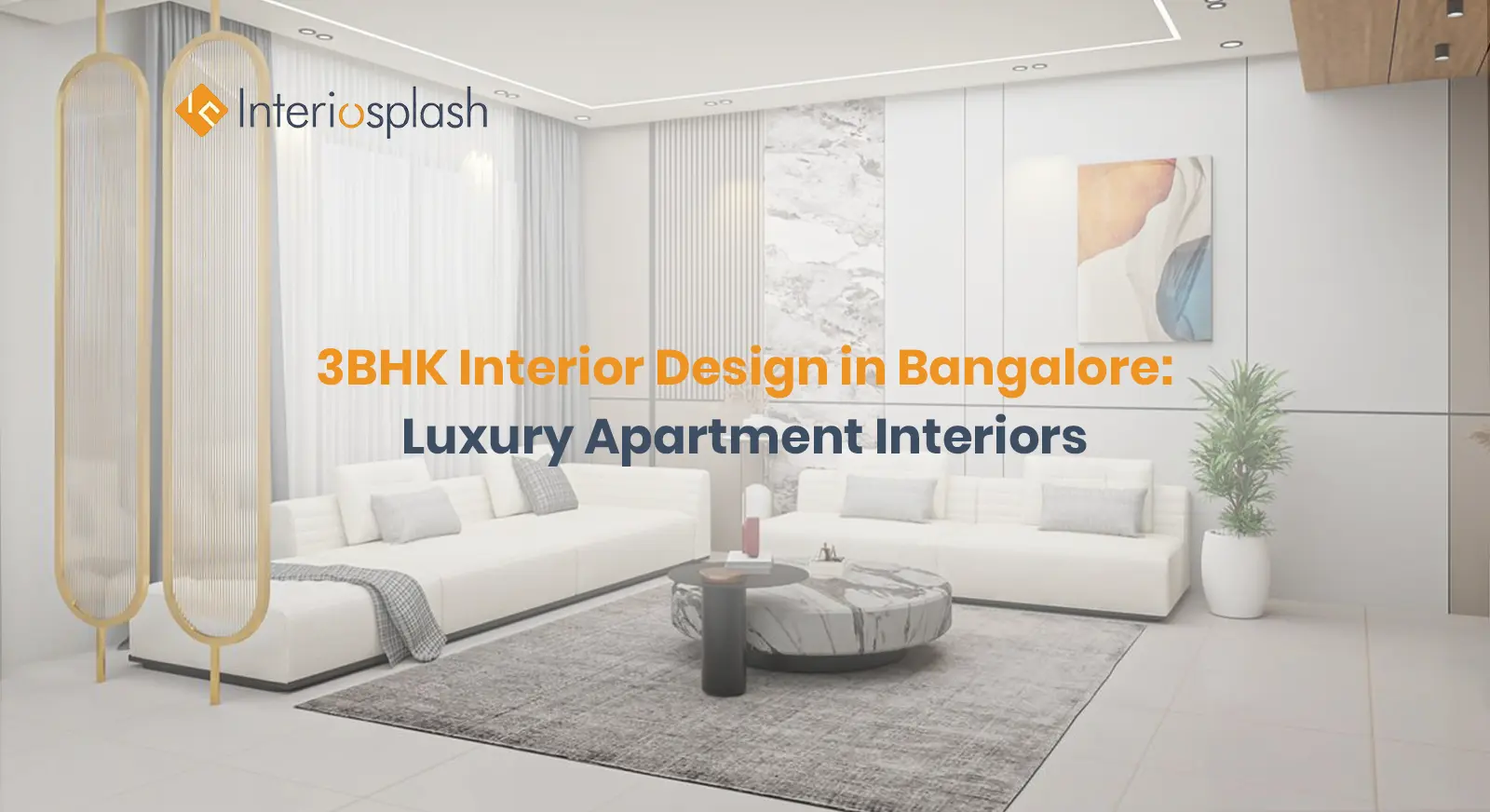 3BHK Interior Design in Bangalore: Premium & Luxury Apartment interiors by Interiosplash
